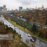 تصاویر دلربا از بارش باران بهاری در تهران