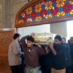 پیکر پاک شهدای گمنام در میان عاشقان ولایت در روز شهادت حضرت فاطمه (س)