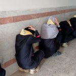 مانور زلزله  در دبیرستان حجت‌ الاسلامی نیشابور